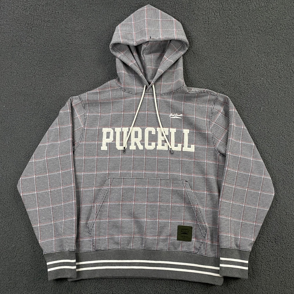 Converse Jack Purcell Todd Snyder Hoodie Mens Small‎ Gray Plaid Pullover